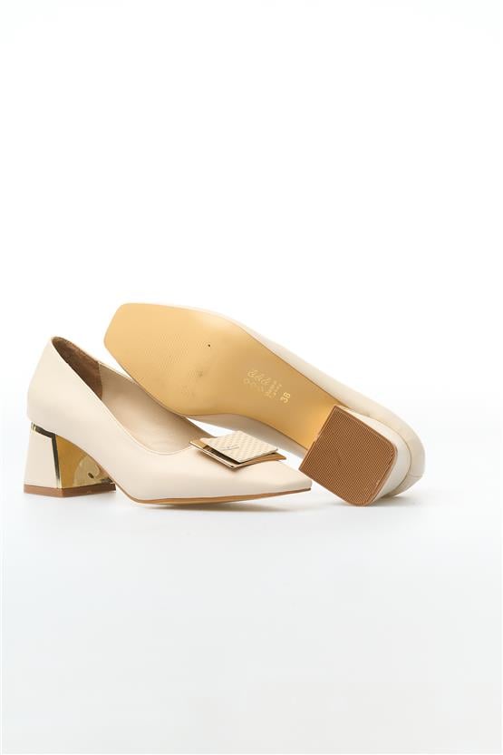 Oflaz 1219 720 Krem Kadın Klasik Ayakkabı