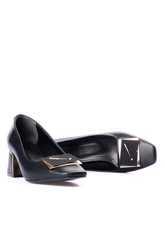 Oflaz 1219K 726 Siyah Cilt Kadın Klasik Ayakkabı