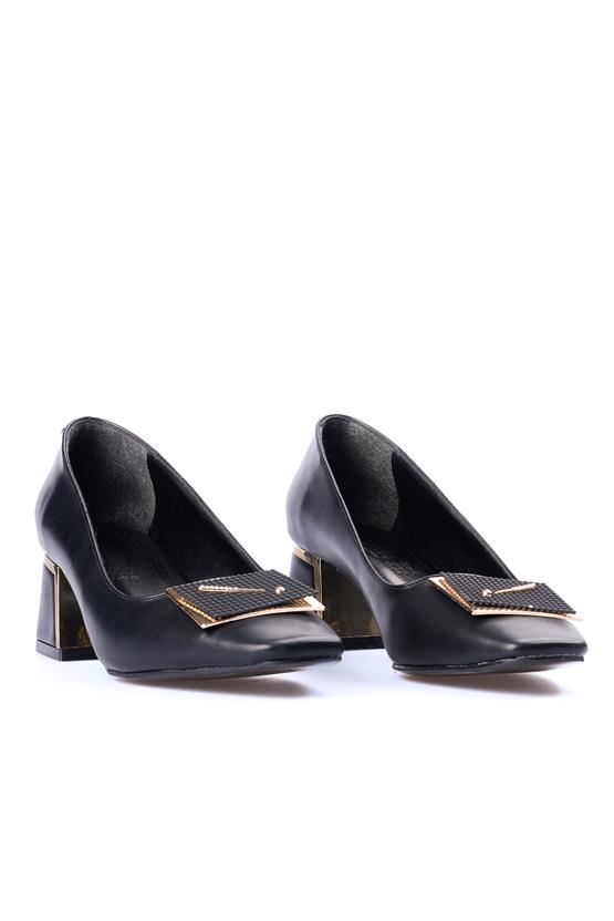 Oflaz 1219K 726 Siyah Cilt Kadın Klasik Ayakkabı