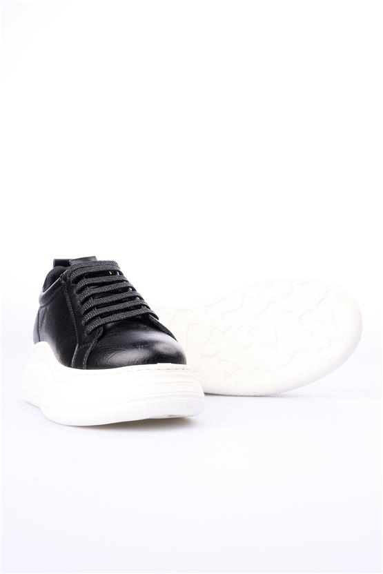 Oflaz 1224 Y400 Metalik Siyah Kadın Casual Ayakkabı