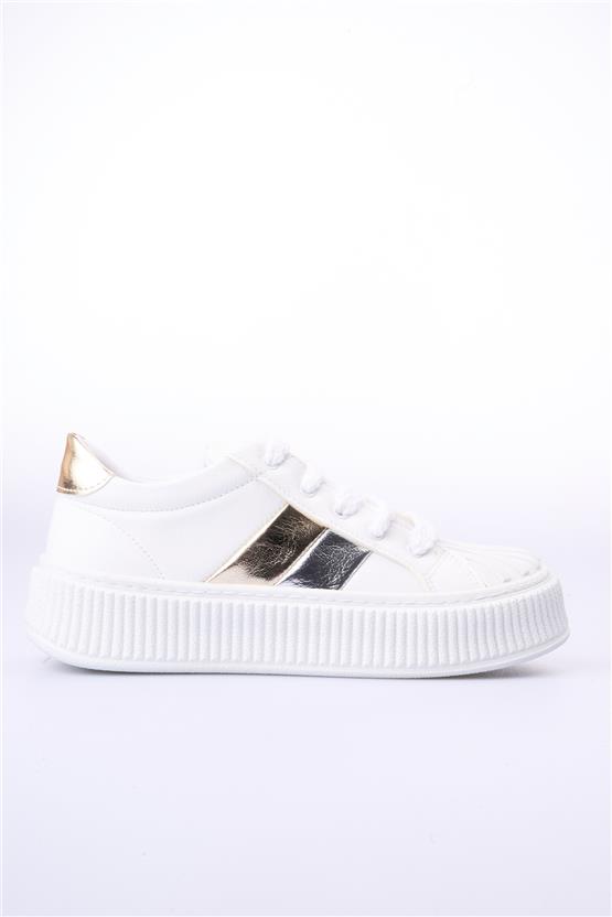 Oflaz 1259 Y102 Beyaz Cilt Kadın Casual Ayakkabı