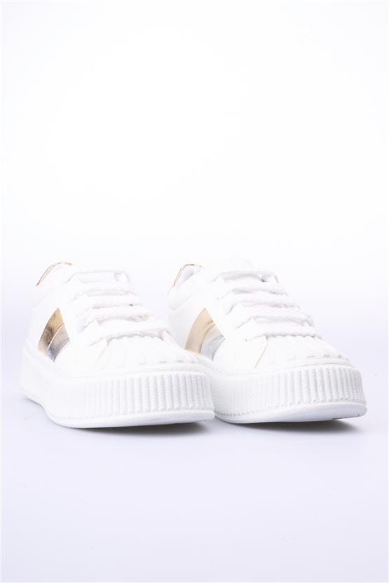 Oflaz 1259 Y102 Beyaz Cilt Kadın Casual Ayakkabı