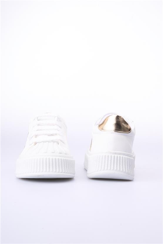 Oflaz 1259 Y102 Beyaz Cilt Kadın Casual Ayakkabı