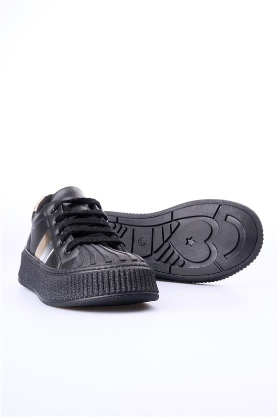 Oflaz 1259 Y102 Siyah Cilt Kadın Casual Ayakkabı