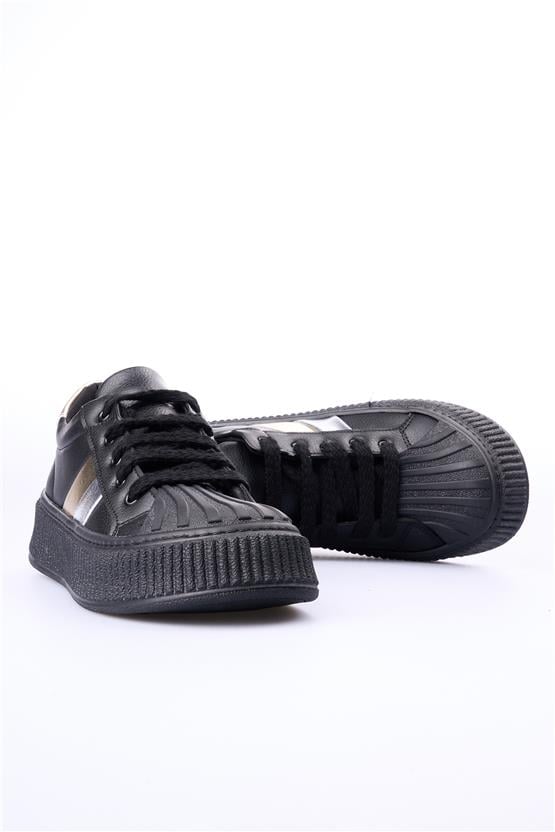 Oflaz 1259 Y102 Siyah Cilt Kadın Casual Ayakkabı