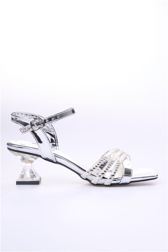 Oflaz 1284 Y055 Ayna Gümüş Kadın Klasik Ayakkabı