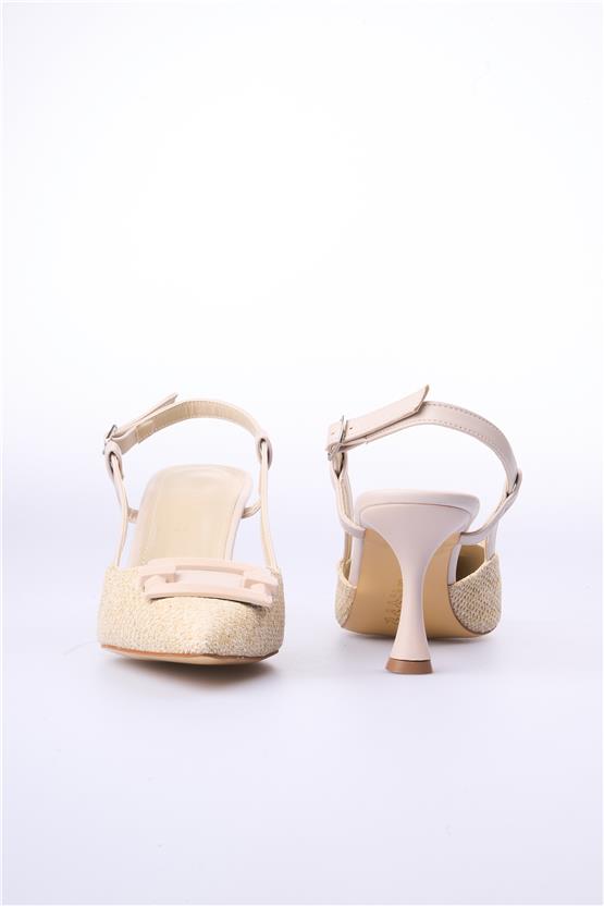 Oflaz 1291 Y016 Hasır Ten Kadın Klasik Ayakkabı