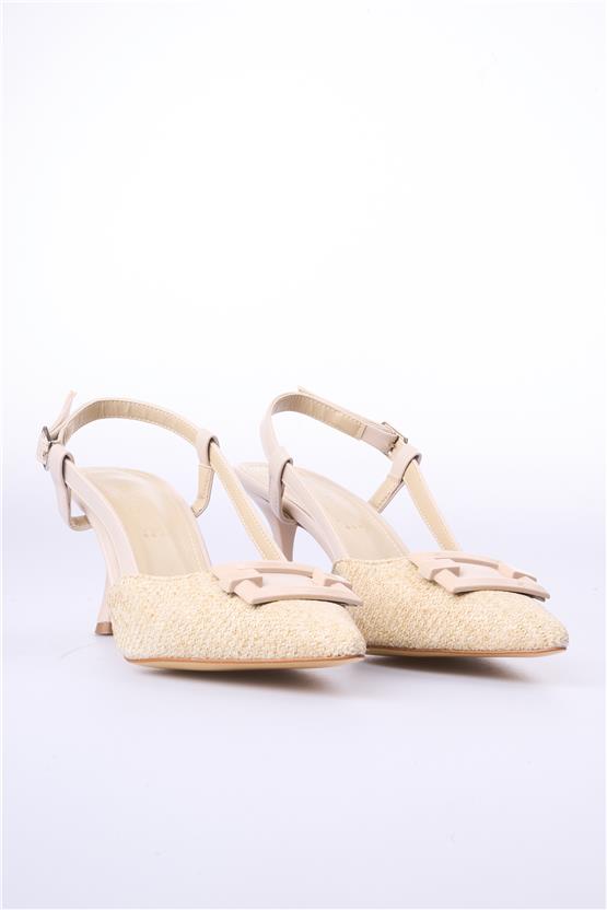 Oflaz 1291 Y016 Hasır Ten Kadın Klasik Ayakkabı