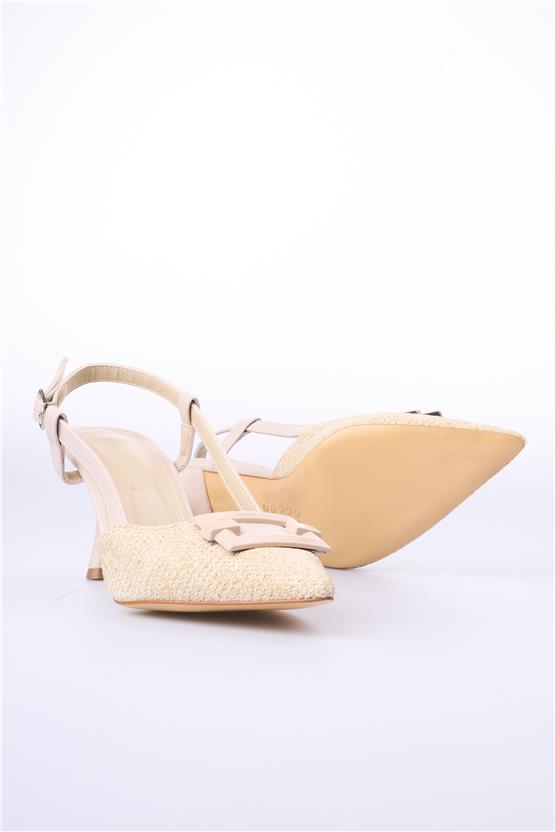 Oflaz 1291 Y016 Hasır Ten Kadın Klasik Ayakkabı