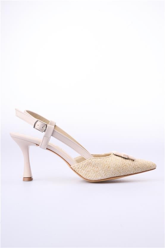 Oflaz 1291 Y016 Hasır Ten Kadın Klasik Ayakkabı