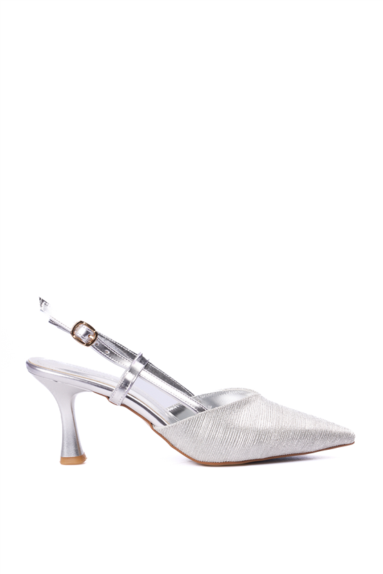 Oflaz 1296Y 045 Gumus Sımlı Cızgılı Bayan Klasık Ayakkabı