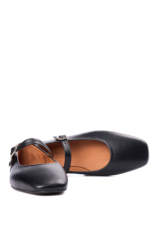 Oflaz 1333Y 24451 Sıyah Bayan Derı Babet Ayakkabı