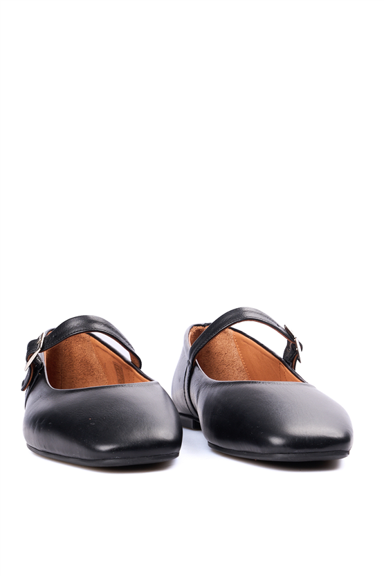 Oflaz 1333Y 24451 Sıyah Bayan Derı Babet Ayakkabı