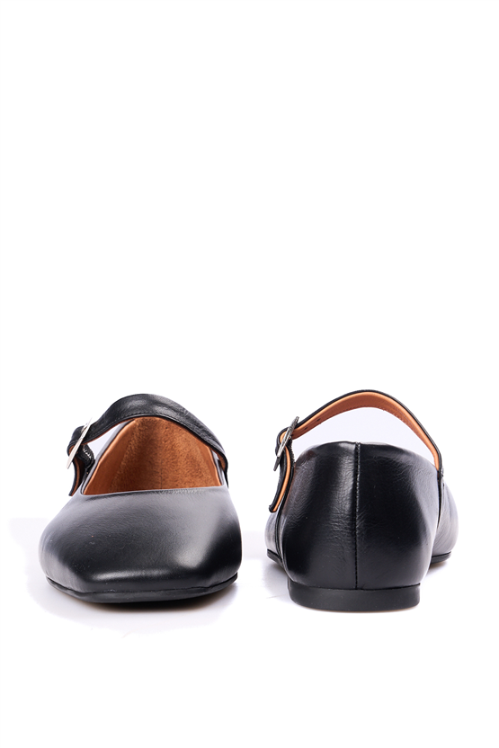 Oflaz 1333Y 24451 Sıyah Bayan Derı Babet Ayakkabı