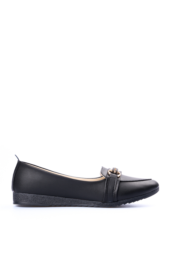 Oflaz 147Y 231 Sıyah Cılt Bayan Babet Ayakkabı