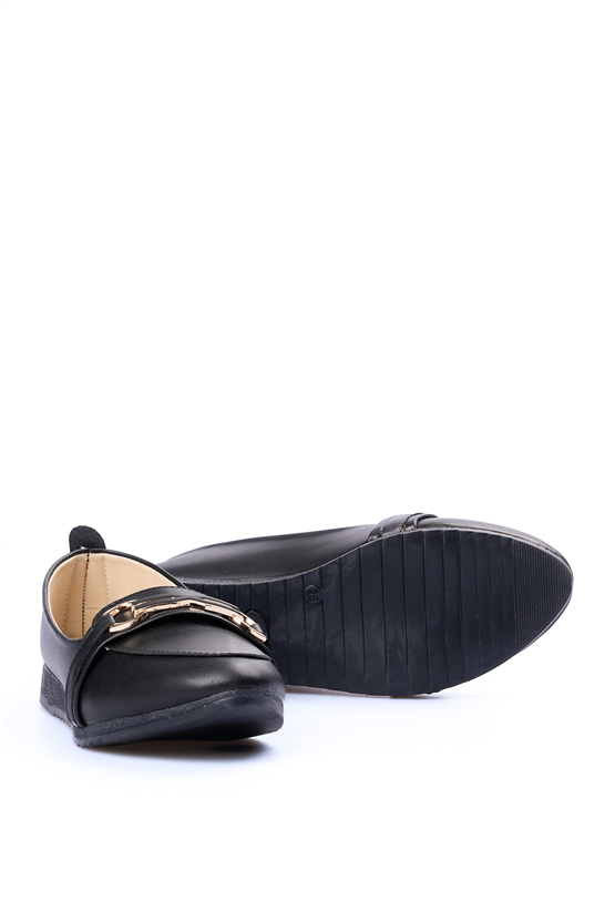 Oflaz 147Y 231 Sıyah Cılt Bayan Babet Ayakkabı