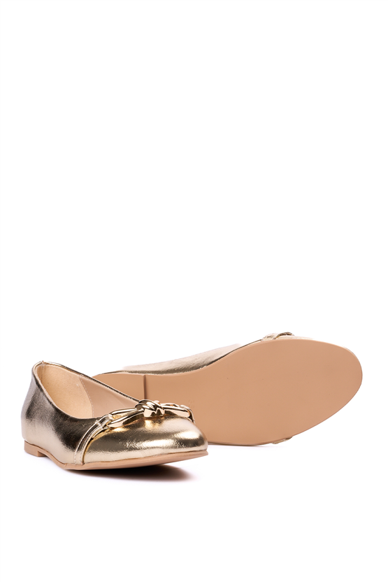 Oflaz 266Y 502 Altın Kırısık Bayan Babet Ayakkabı