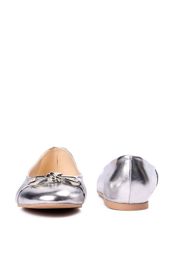 Oflaz 266Y 502 Gumus Kırısık Bayan Babet Ayakkabı