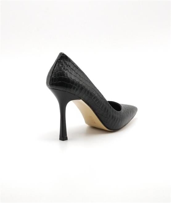 Oflaz 388 484 Siyah Croco Kadın Klasik Ayakkabı