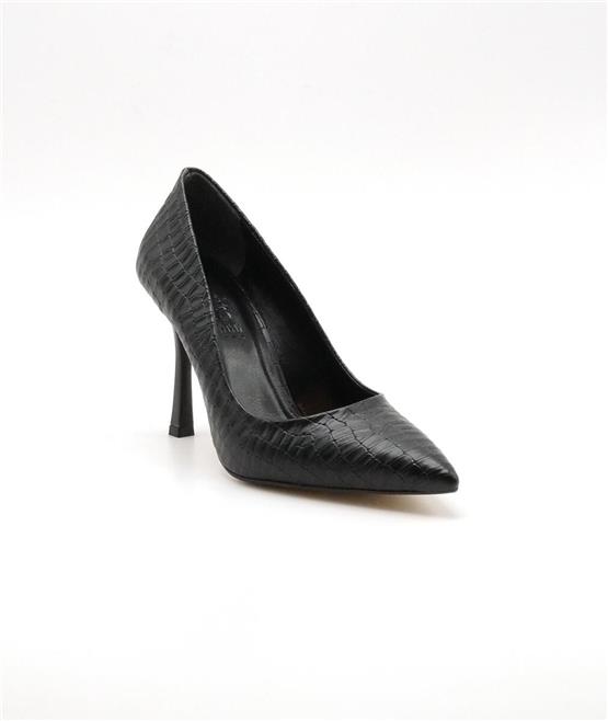 Oflaz 388 484 Siyah Croco Kadın Klasik Ayakkabı