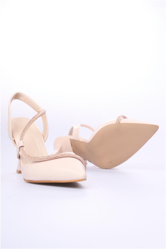 Oflaz 396 Y155 Bej Cilt Kadın Klasik Ayakkabı