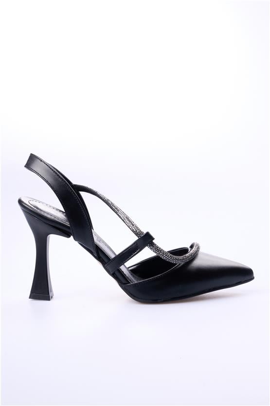 Oflaz 396 Y155 Siyah Cilt Kadın Klasik Ayakkabı