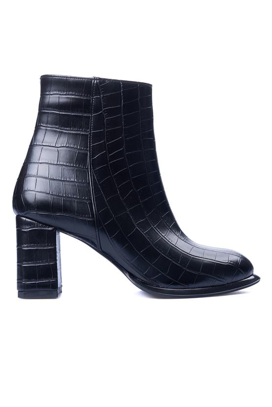 Oflaz 811K 501 Siyah Kroko Kadın Bot