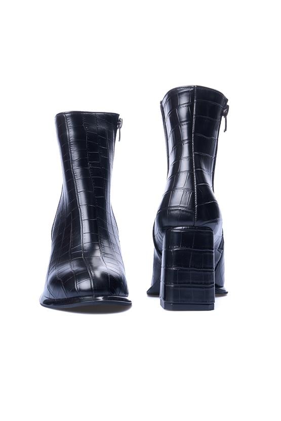 Oflaz 811K 501 Siyah Kroko Kadın Bot