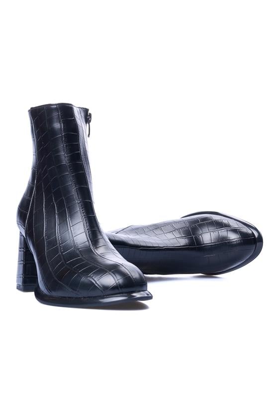 Oflaz 811K 501 Siyah Kroko Kadın Bot