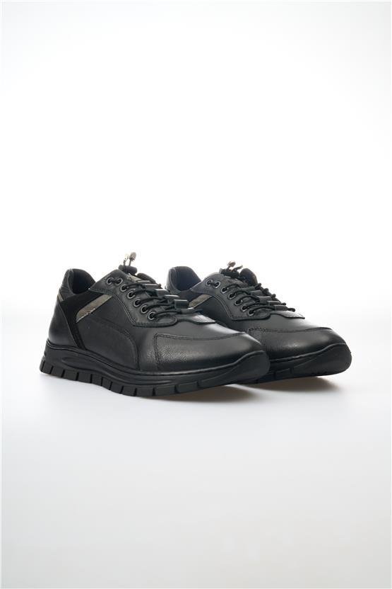 Ovatto 7018 Siyah Erkek Deri Ayakkabı