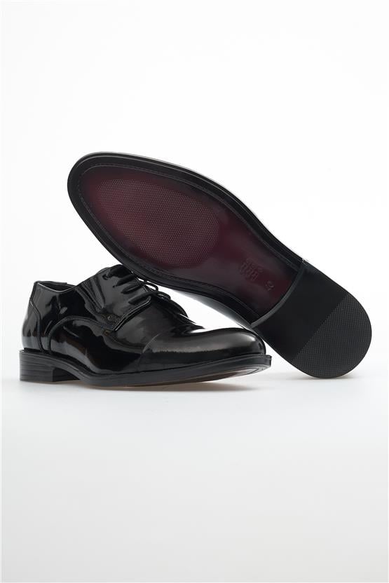 Özbağcı 1610483-3- Siyah Rugan Erkek Klasik Ayakkabı