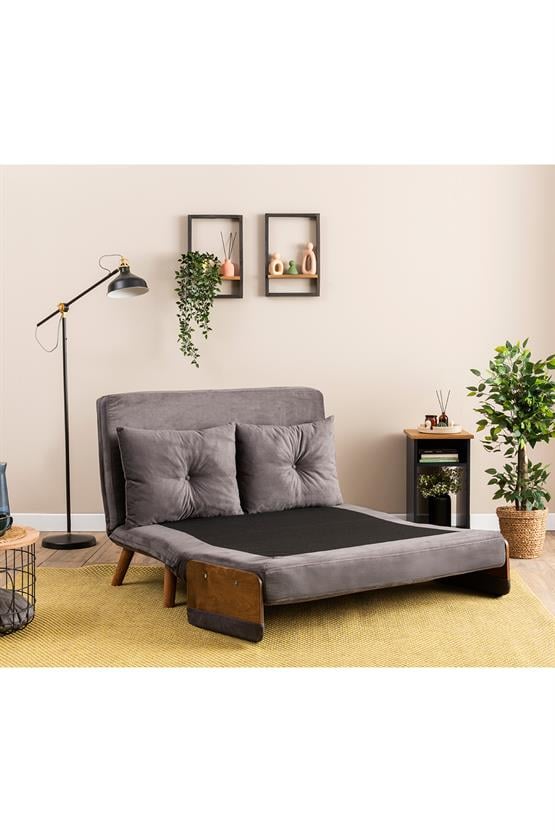 Pafu Cosmo İkili Katlanır Yataklı Koltuk Soho Gri