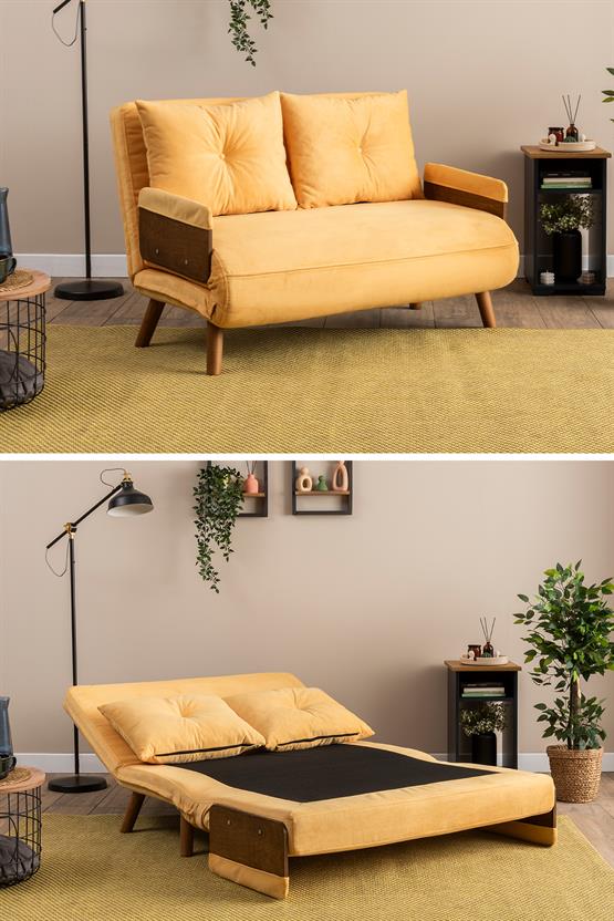 Pafu Cosmo İkili Katlanır Yataklı Koltuk Soho Hardal