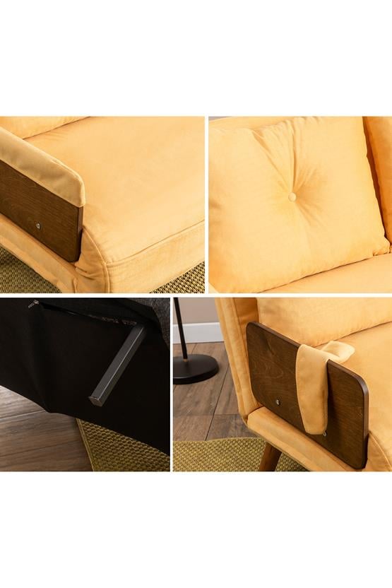 Pafu Cosmo İkili Katlanır Yataklı Koltuk Soho Hardal