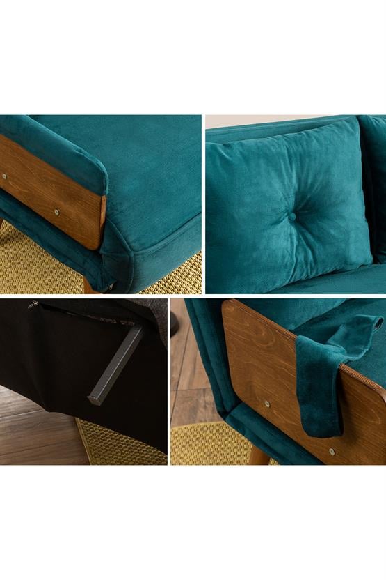 Pafu Cosmo İkili Katlanır Yataklı Koltuk Soho Petrol