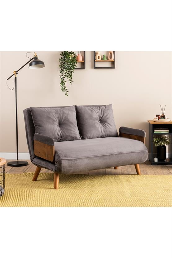 Pafu Cosmo İkili Katlanır Yataklı Koltuk Soho Gri