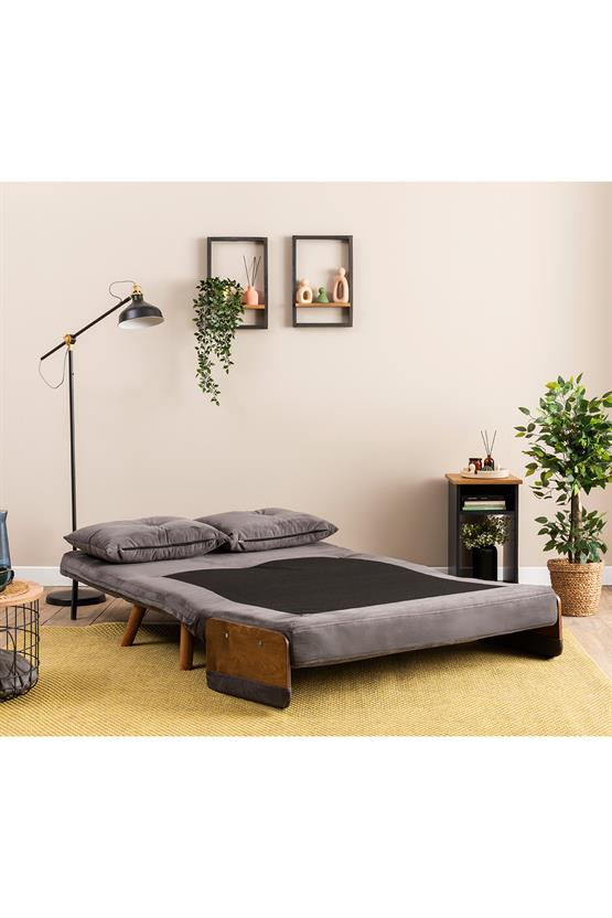 Pafu Cosmo İkili Katlanır Yataklı Koltuk Soho Gri