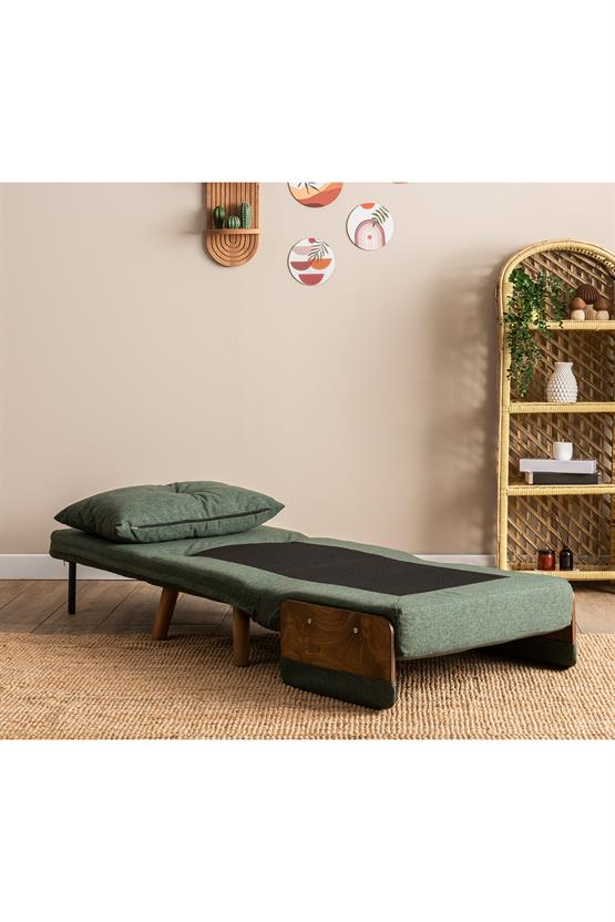 Pafu Cosmo Tekli Katlanır Yataklı Koltuk Keten Haki