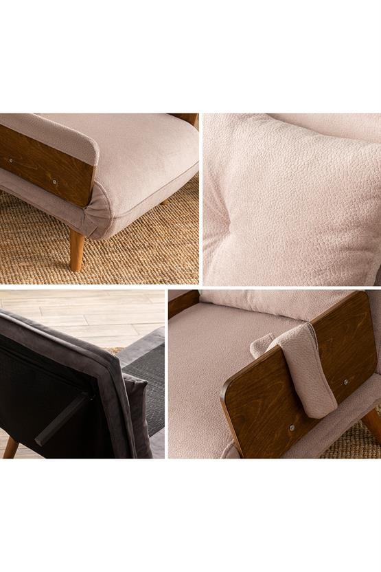 Pafu Cosmo Tekli Katlanır Yataklı Koltuk Bohem Vizon