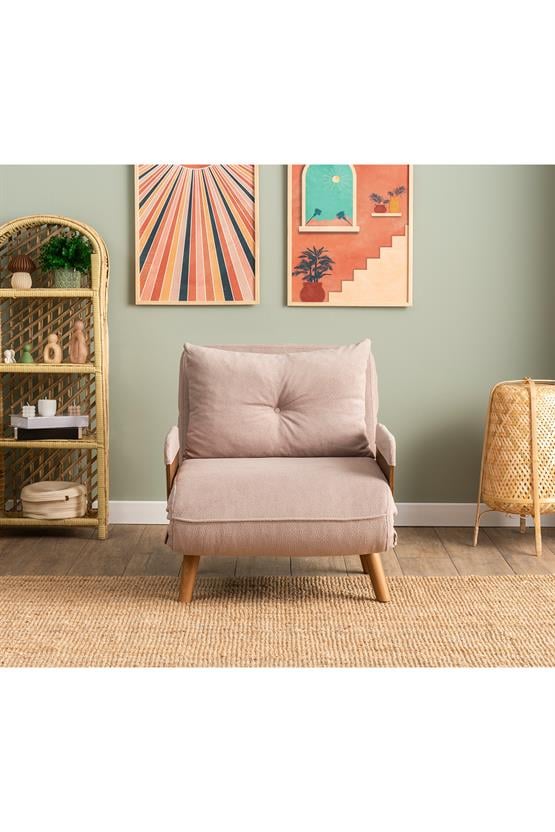 Pafu Cosmo Tekli Katlanır Yataklı Koltuk Bohem Vizon