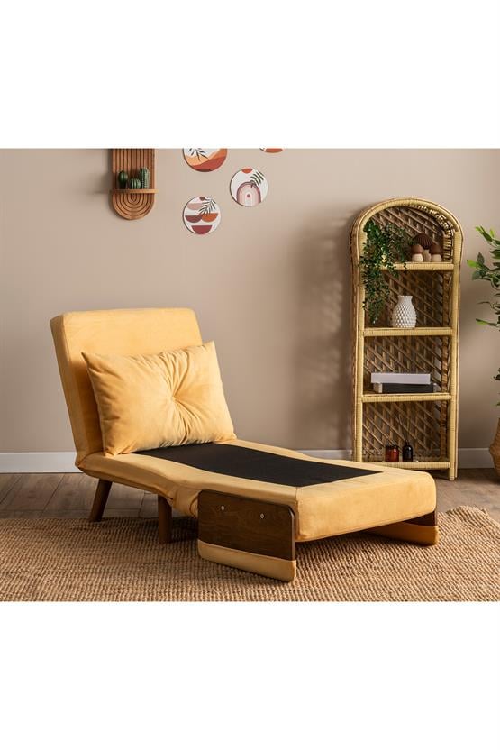 Pafu Cosmo Tekli Katlanır Yataklı Koltuk Soho Hardal