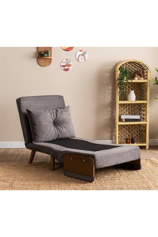 Pafu Cosmo Tekli Katlanır Yataklı Koltuk Soho Gri