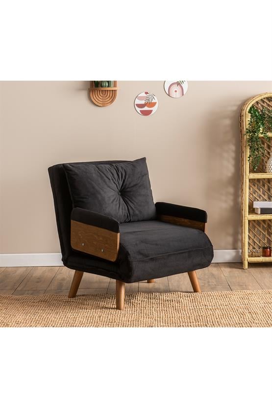 Pafu Cosmo Tekli Katlanır Yataklı Koltuk Soho Siyah