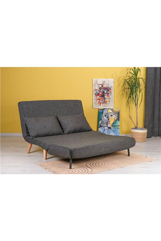 Pafu Folde 120 İkili Yataklı Katlanır Koltuk - Koyu Gri