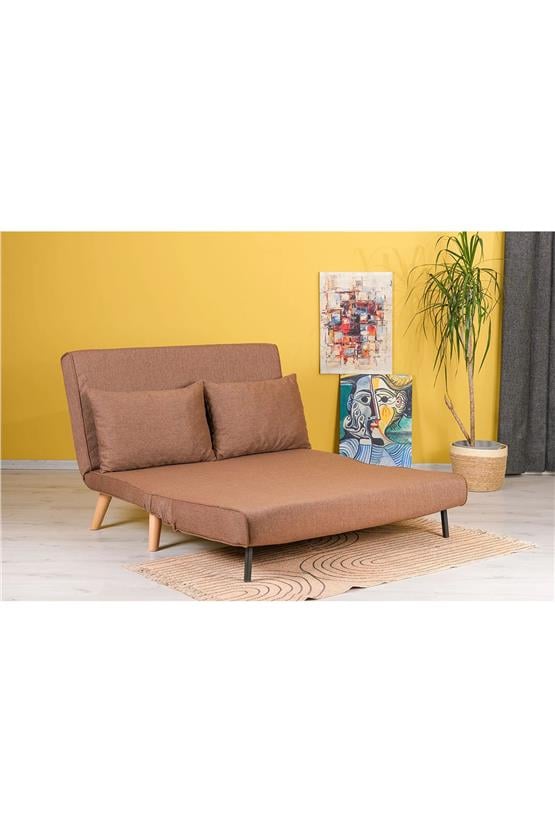 Pafu Folde 120 İkili Yataklı Katlanır Koltuk - Açık Kahve