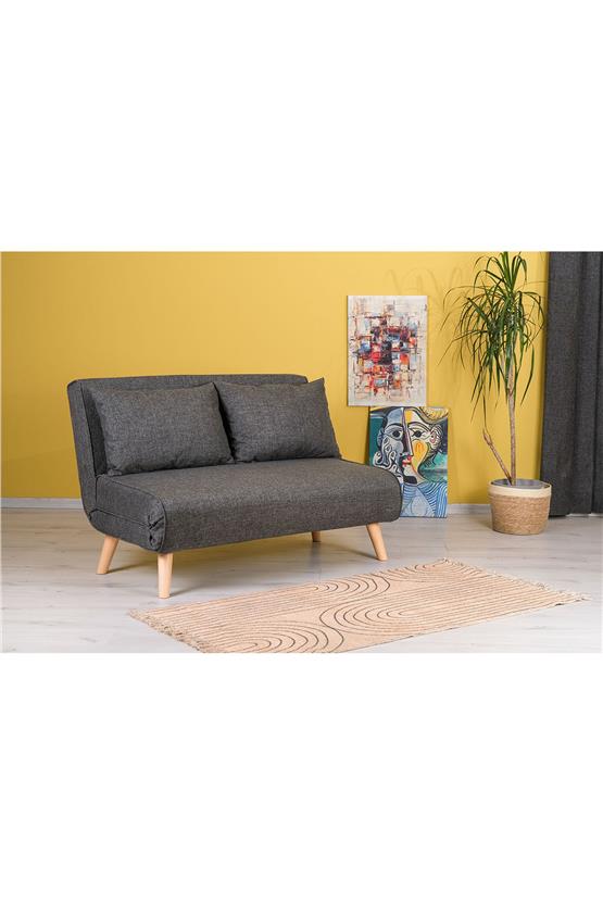 Pafu Folde 120 İkili Yataklı Katlanır Koltuk - Koyu Gri