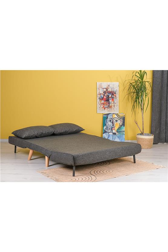 Pafu Folde 120 İkili Yataklı Katlanır Koltuk - Koyu Gri
