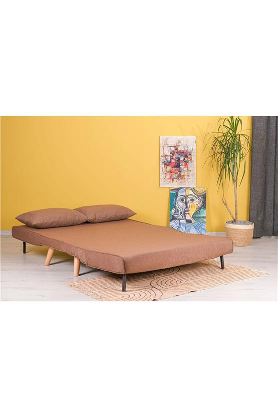 Pafu Folde 120 İkili Yataklı Katlanır Koltuk - Açık Kahve