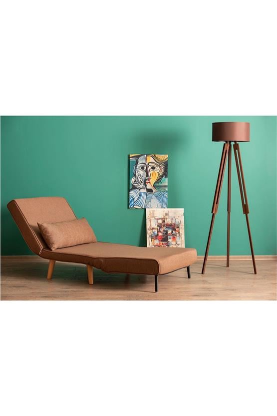 Pafu Folde 80 Tekli Yataklı Katlanır Koltuk Açık Kahve Keten