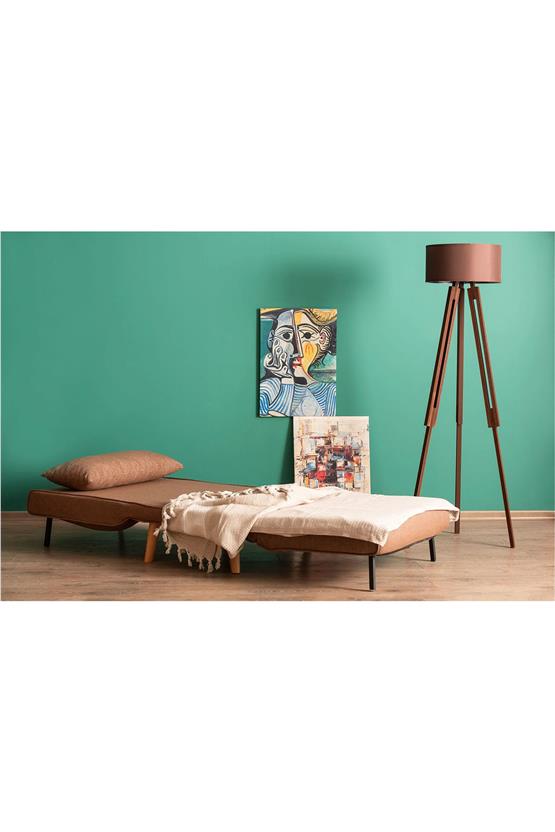 Pafu Folde 80 Tekli Yataklı Katlanır Koltuk Açık Kahve Keten